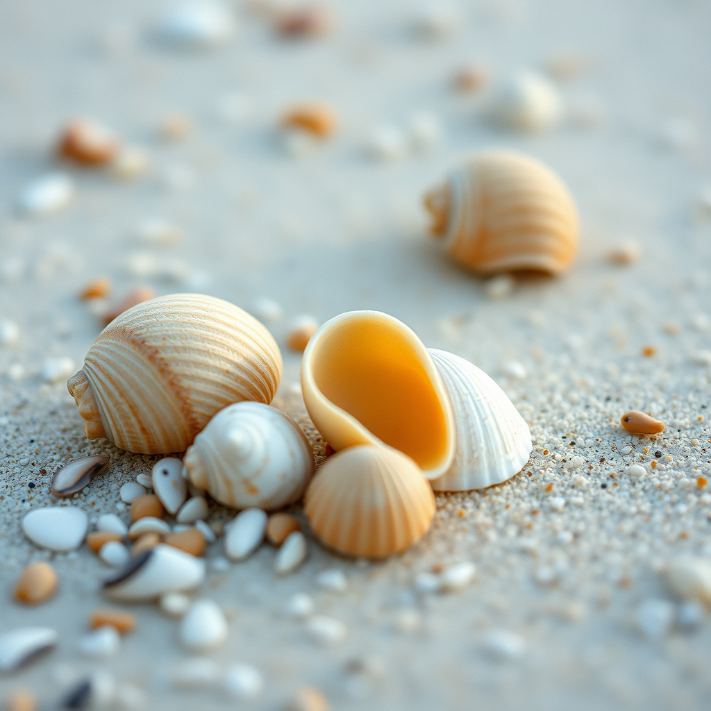 seashells on a beach
